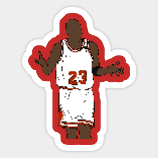 Michael Jordan Shrug (Pixel Art) Sticker